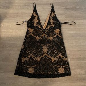 Free People Night Shimmer Mini Dress